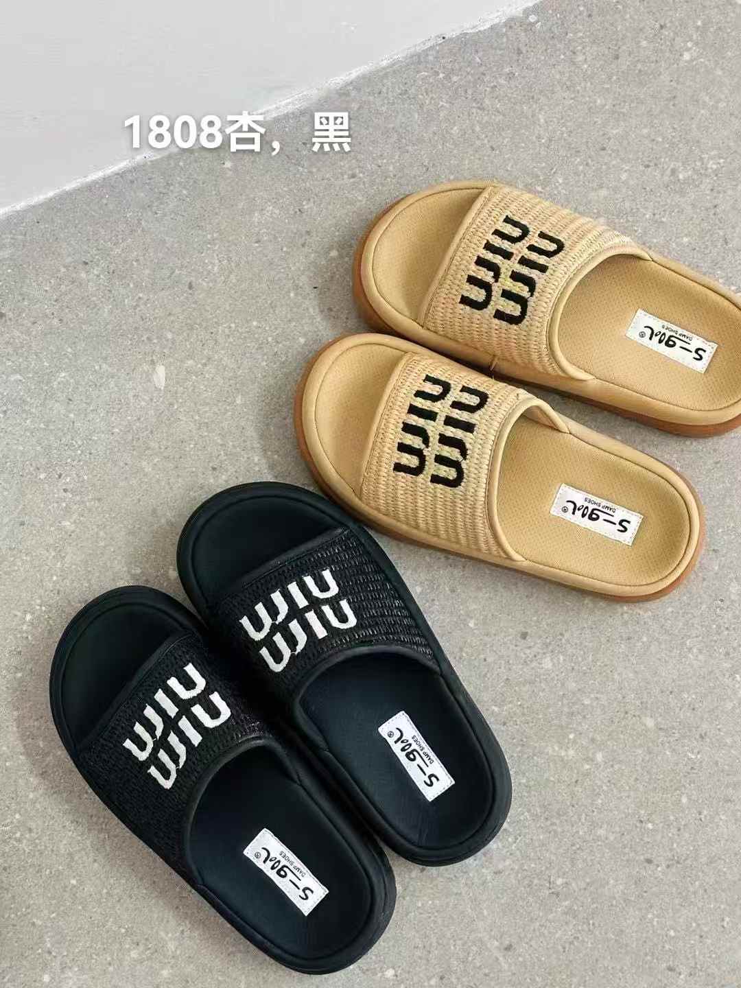 1808薄款休闲夏季一字拖鞋防滑一字拖女鞋软底失序混搭风