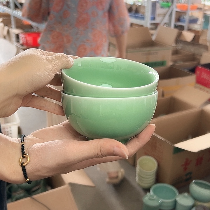 龙泉云间青瓷小米茶器