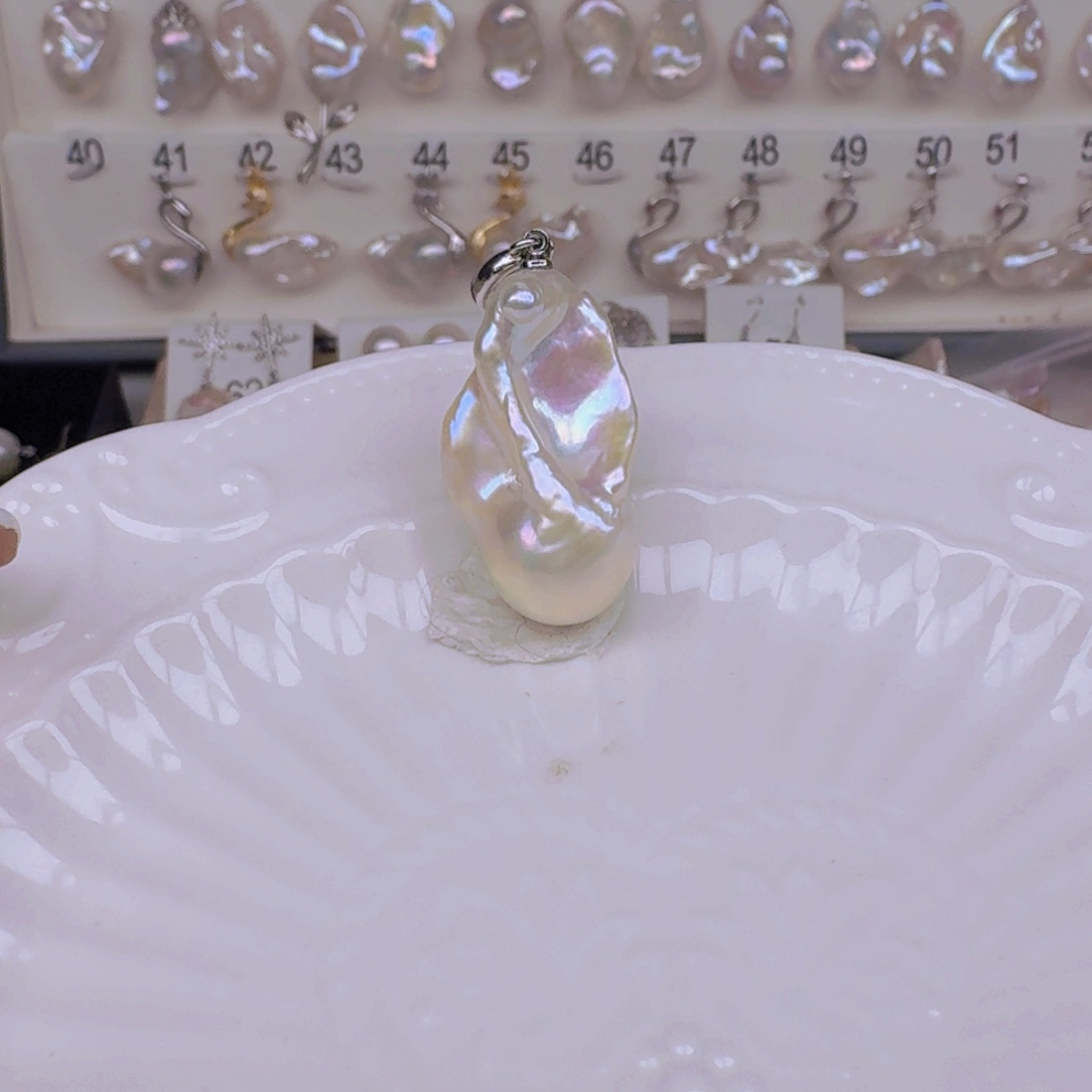 耳饰淡水珍珠银S925镶嵌