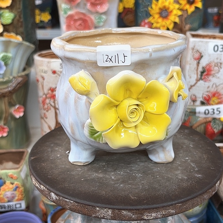 紫砂花盆粗陶材质多肉花盆
