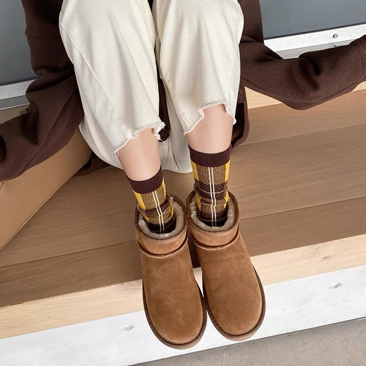 【工厂直销】周冬雨同款时尚雪地靴亲子款保暖防滑（成人款）.