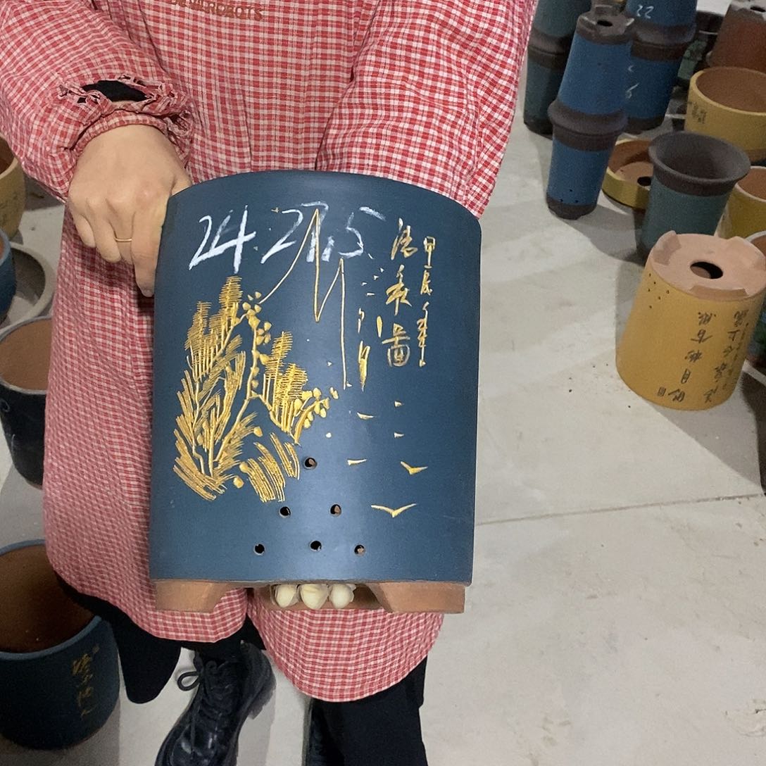 紫砂花盆紫砂花盆