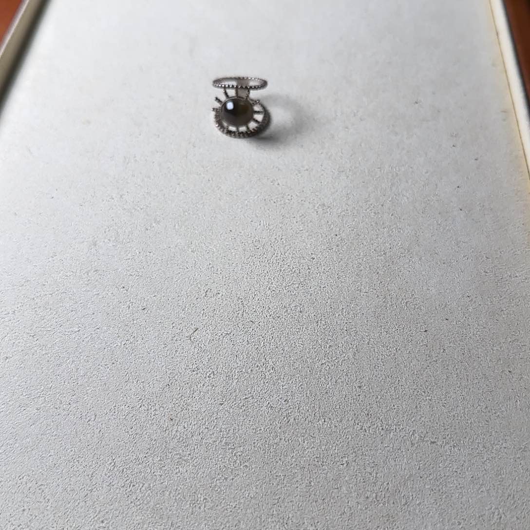 和田玉戒指未镶嵌叶*九