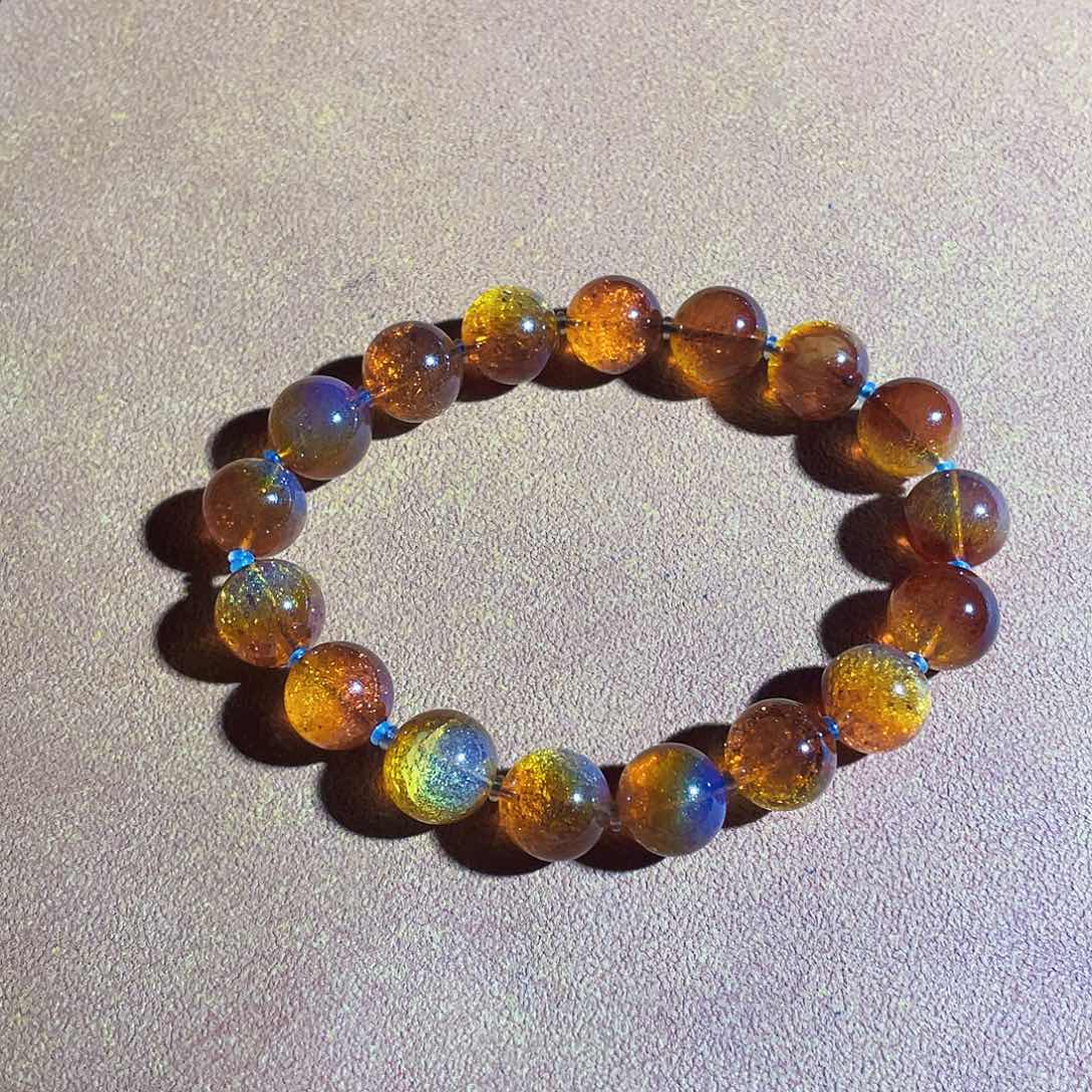 裸石琥珀未镶嵌红蓝10加净水