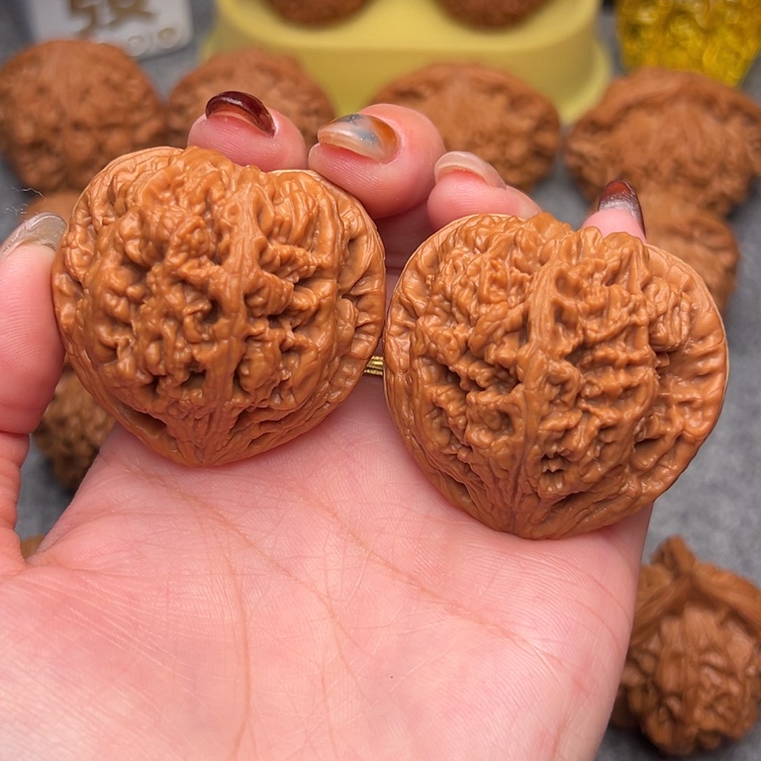 把件文玩核桃毕业精品精配桃心大粗筋45全品克52.8绝绝