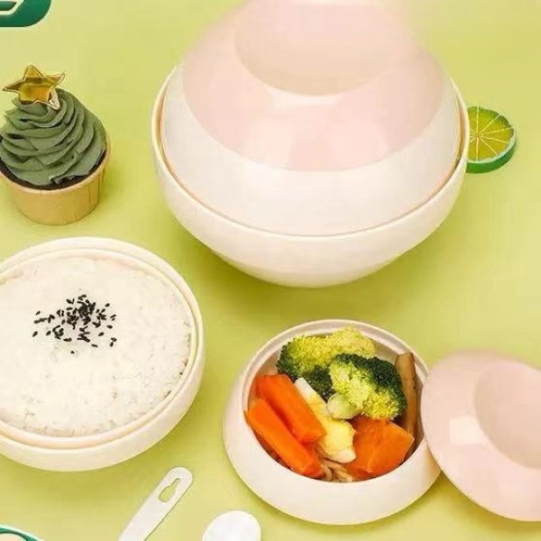 新款球形手提个性便当午餐分格保鲜盒Z0360