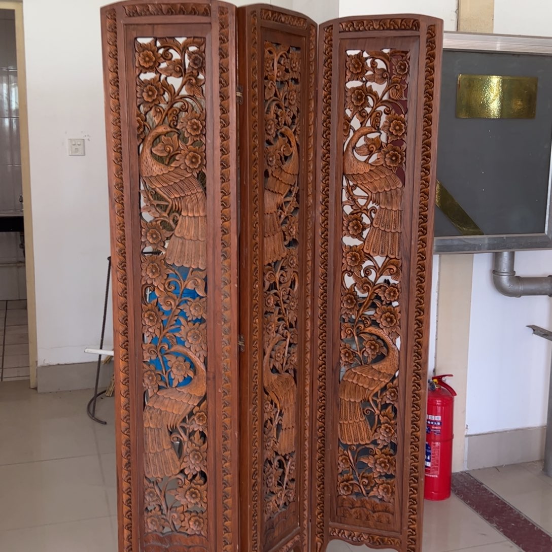绘画屏风框画茶空间设计