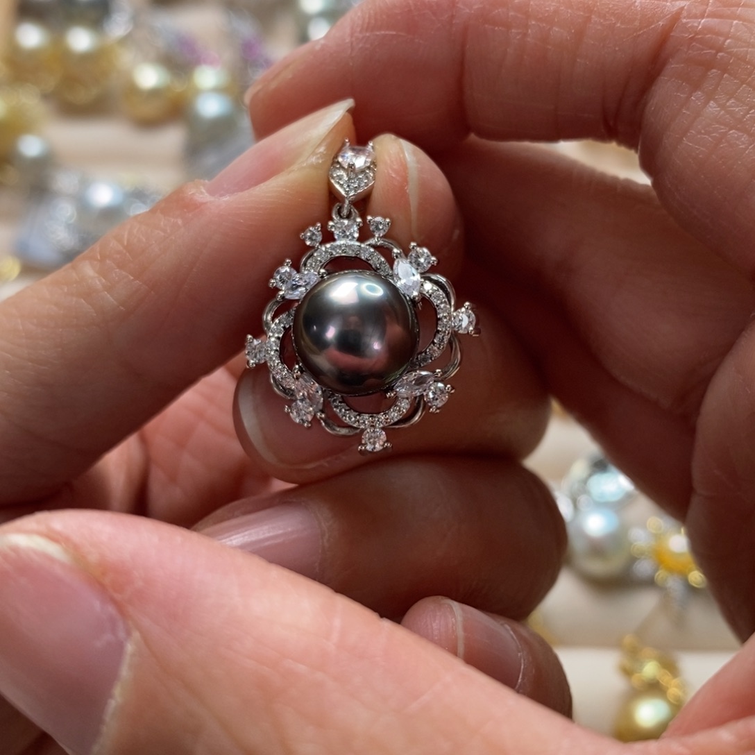 海水珍珠颈饰银S925镶嵌