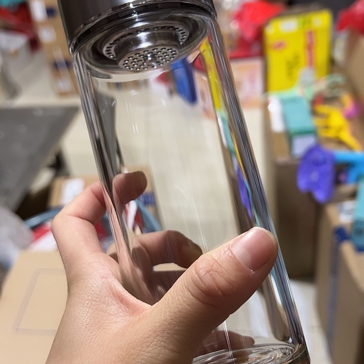 玻璃杯4104101205单层烫手玻璃杯410➕杯套