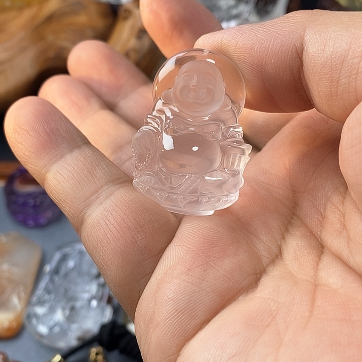 水晶颈饰未镶嵌粉水晶