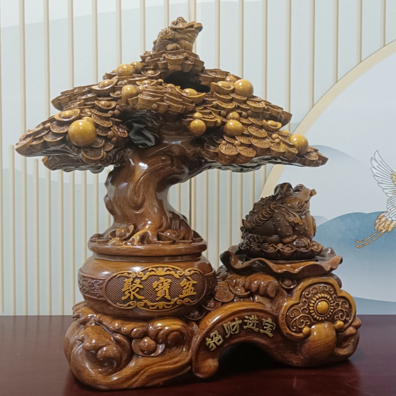 招财进宝发财树摇钱树客厅玄关装饰乔迁新居工艺品摆件开业礼品