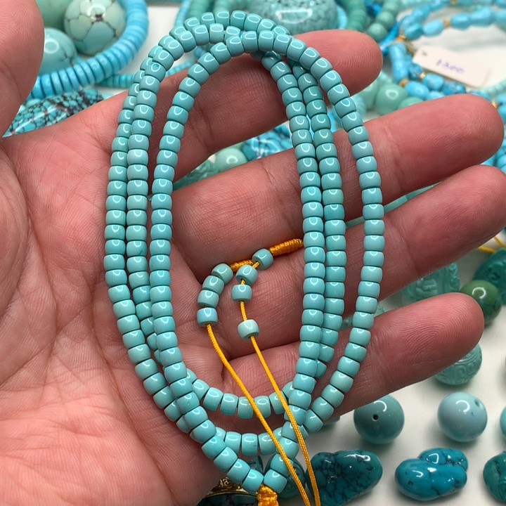 绿松石未镶嵌直切108