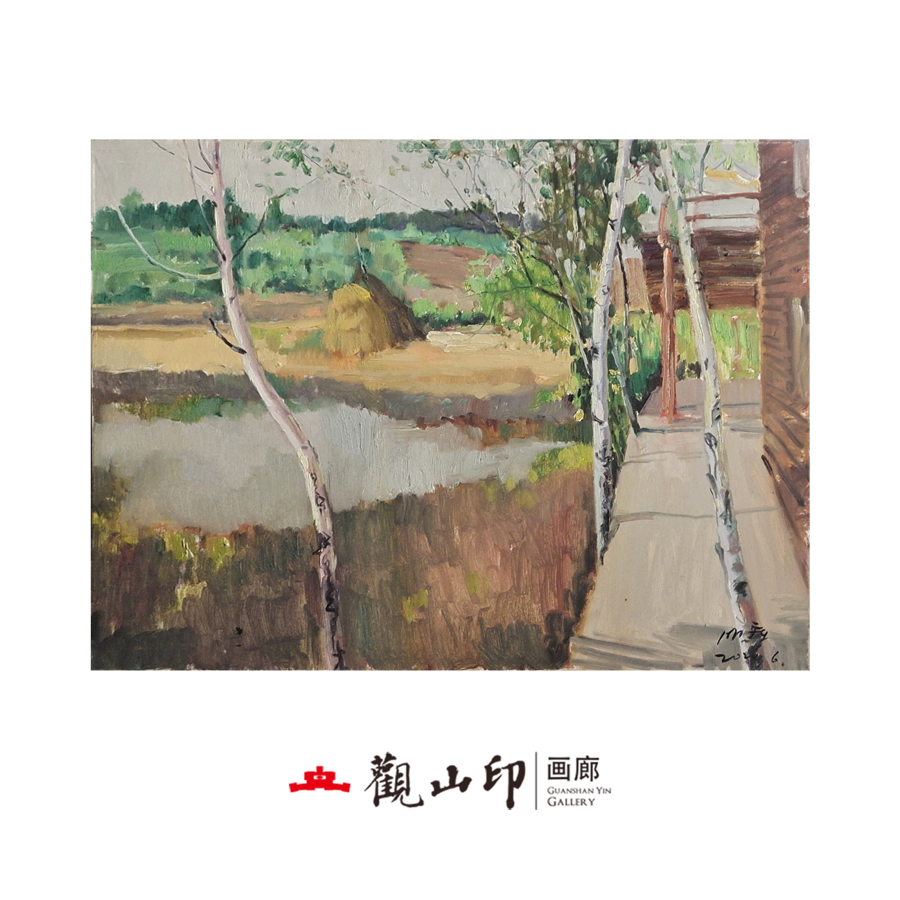 SMK原创手绘风景油画60x80cm风景作品2452