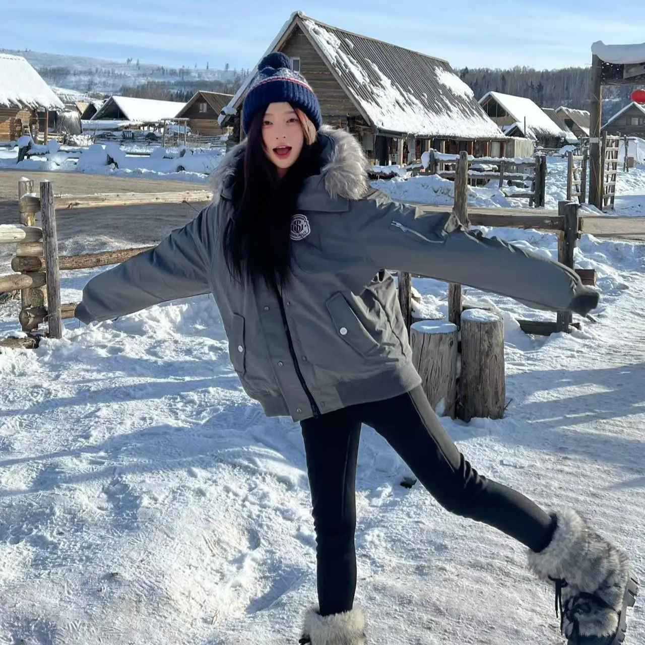 冬季加厚韩版宽松潮流连帽棉服情侣外套学生百搭ins风大毛领可脱