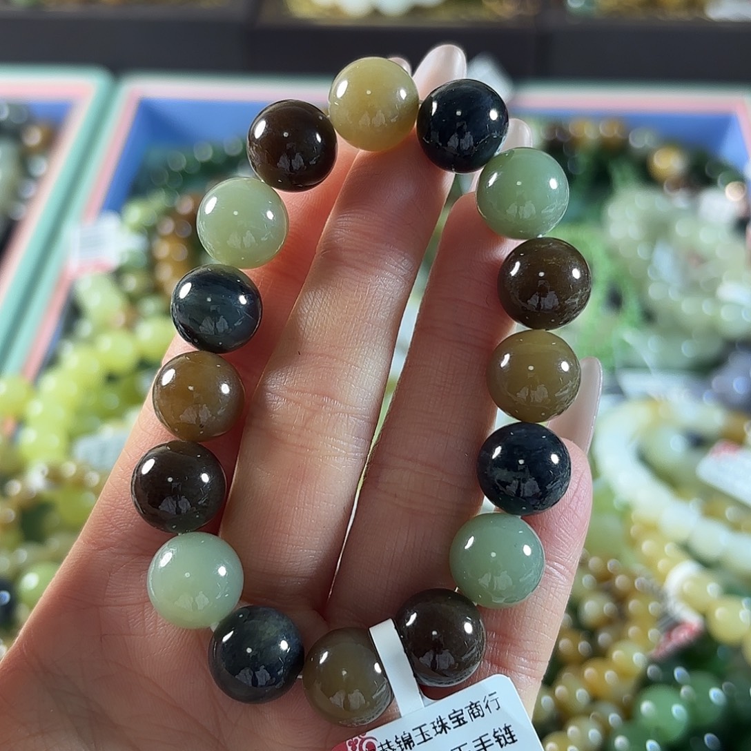 和田玉未镶嵌手链233