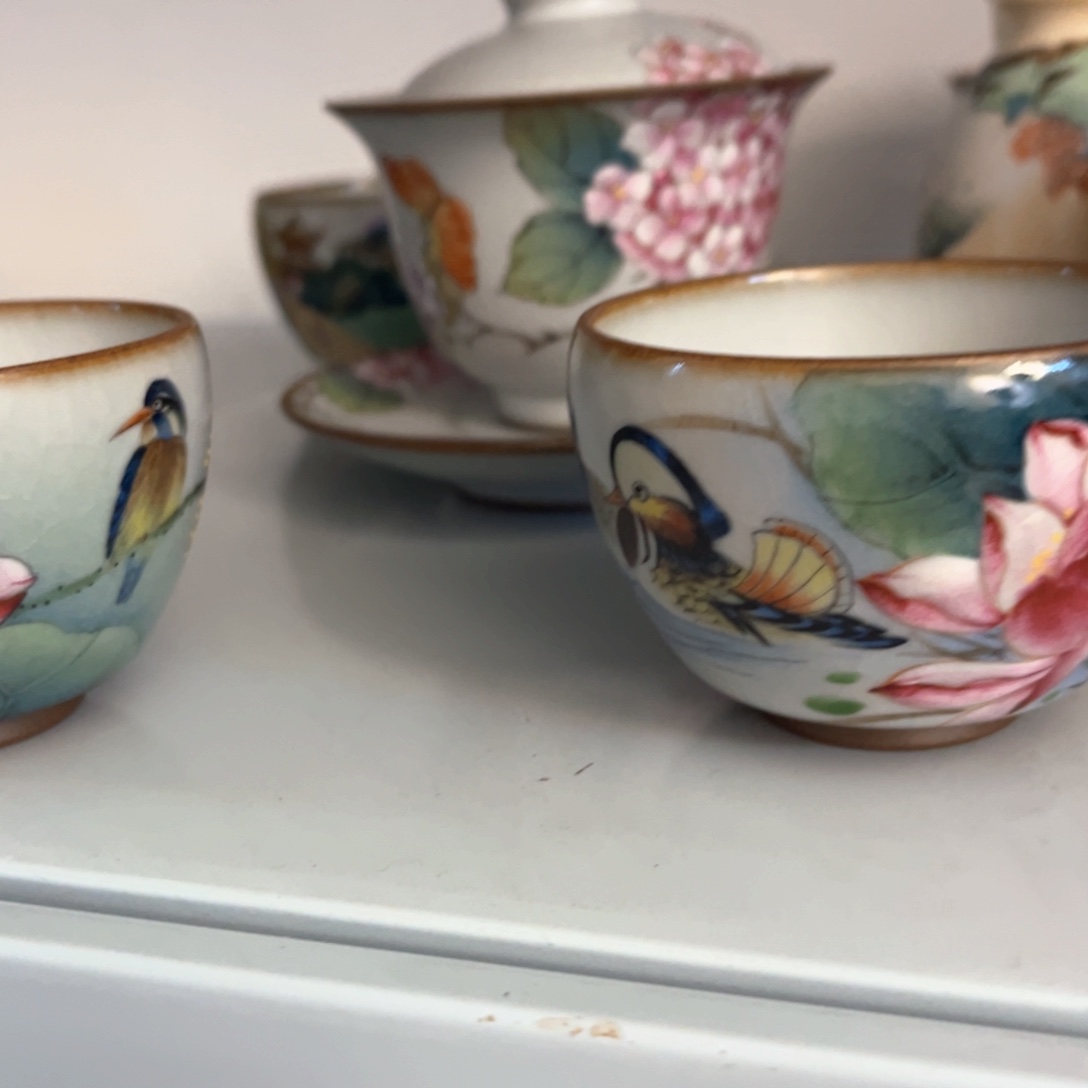 杯景德镇柴烧手绘杯