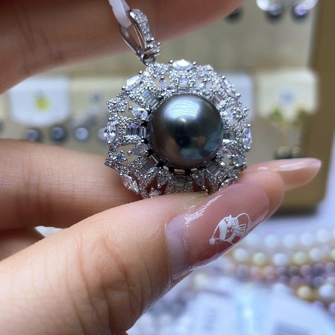 海水珍珠颈饰银S925镶嵌