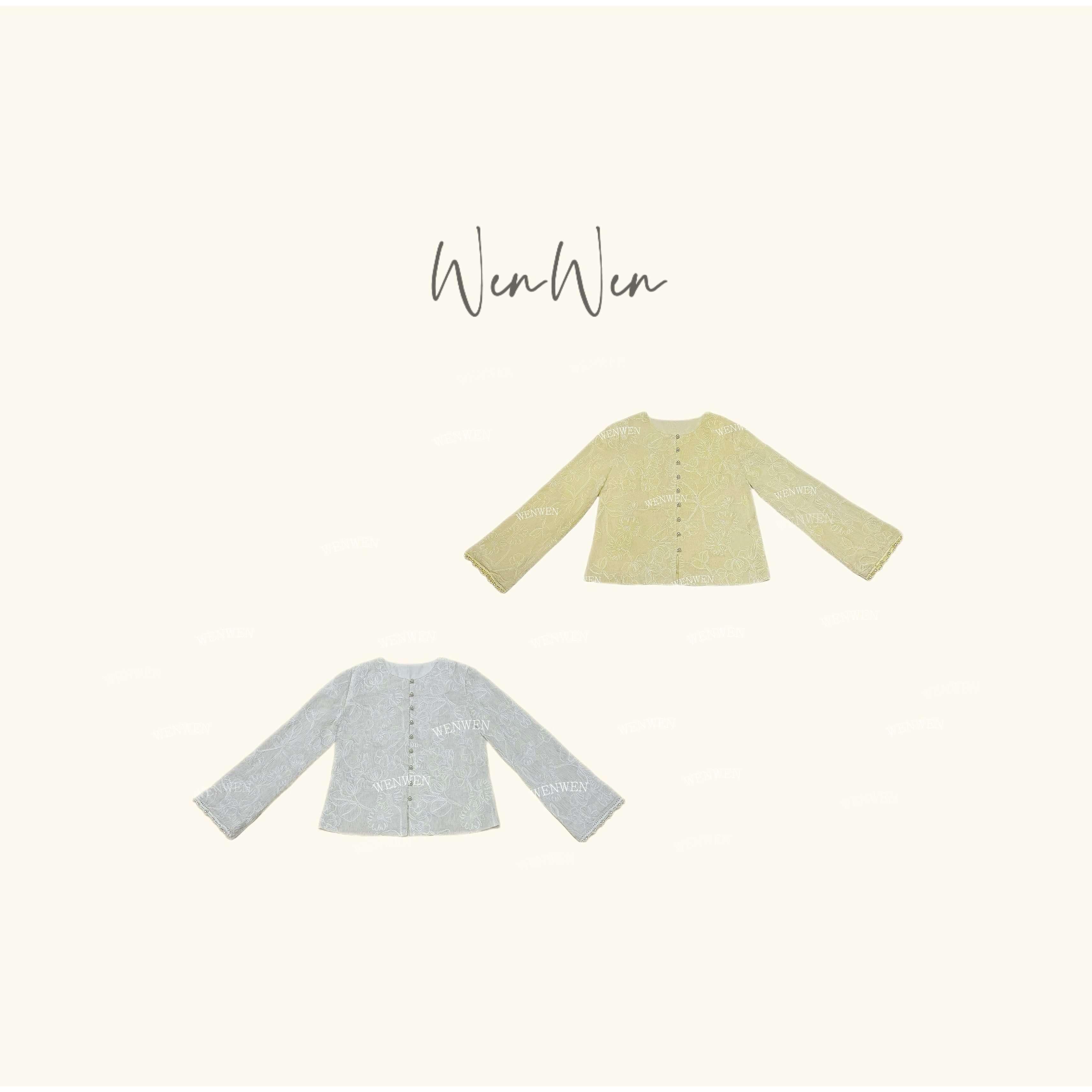 WENWEN-深圳原创【“珠华韵”25早春提花潮流百搭休闲外套】WT0313