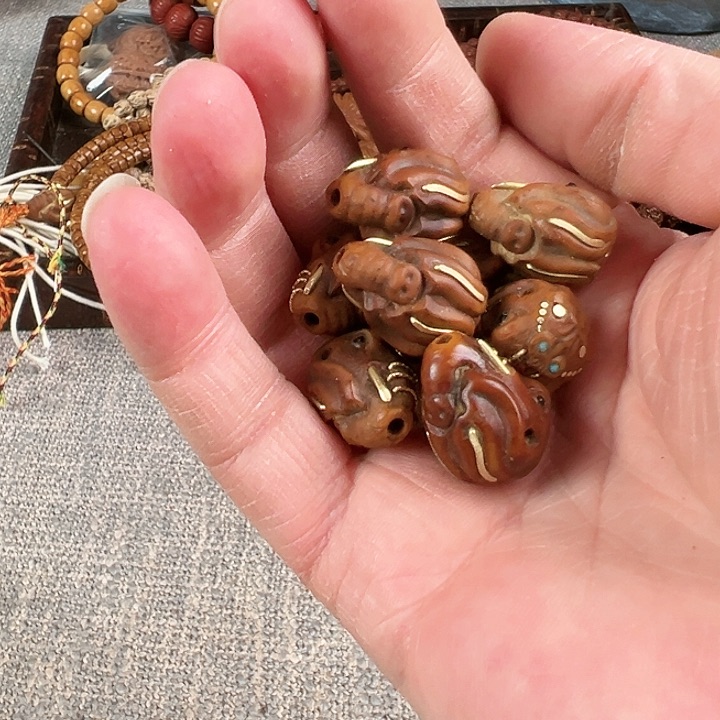 金刚菩提吊坠紫金鼠大象三通