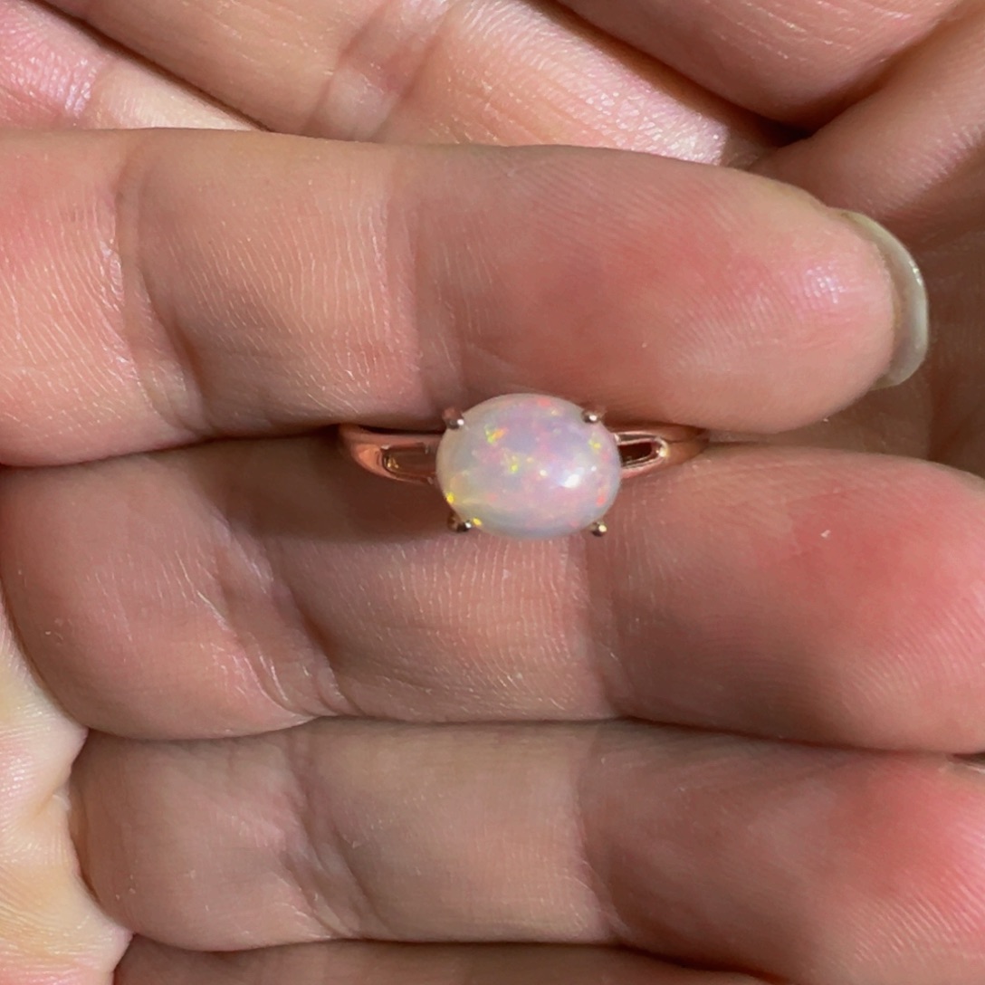 欧泊戒指银S925镶嵌福利款，不退换