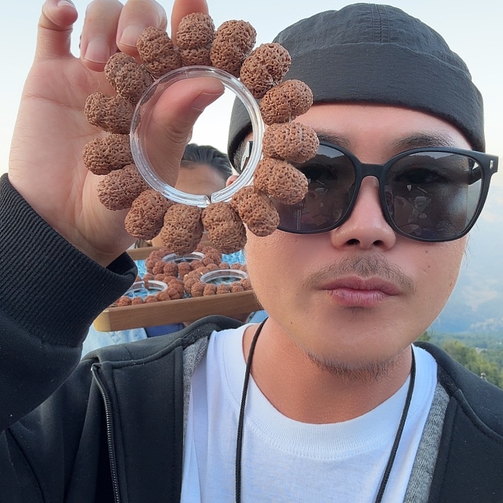 手串金刚菩提纽扣国宝熊猫菠萝蜜22毫米银标