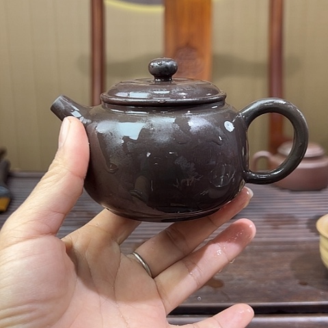 戬谷龙窑坭兴陶柴烧茶壶49