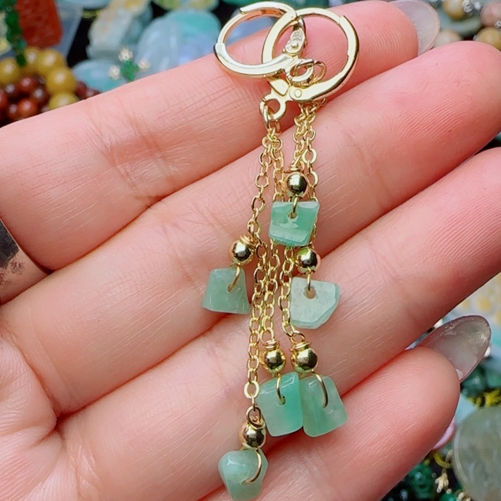 翡翠耳饰未镶嵌天然A货95