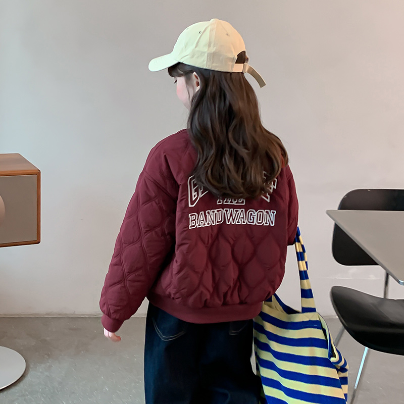 WT9020 女童加厚毛呢外套冬款新款儿童冬装洋气呢子棒球服