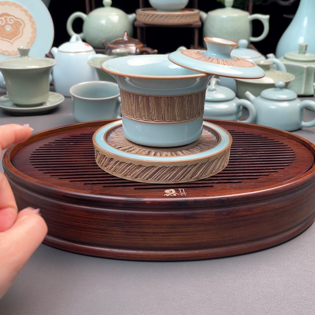 杯全手工支钉烧重工盖碗微微瑕简包装