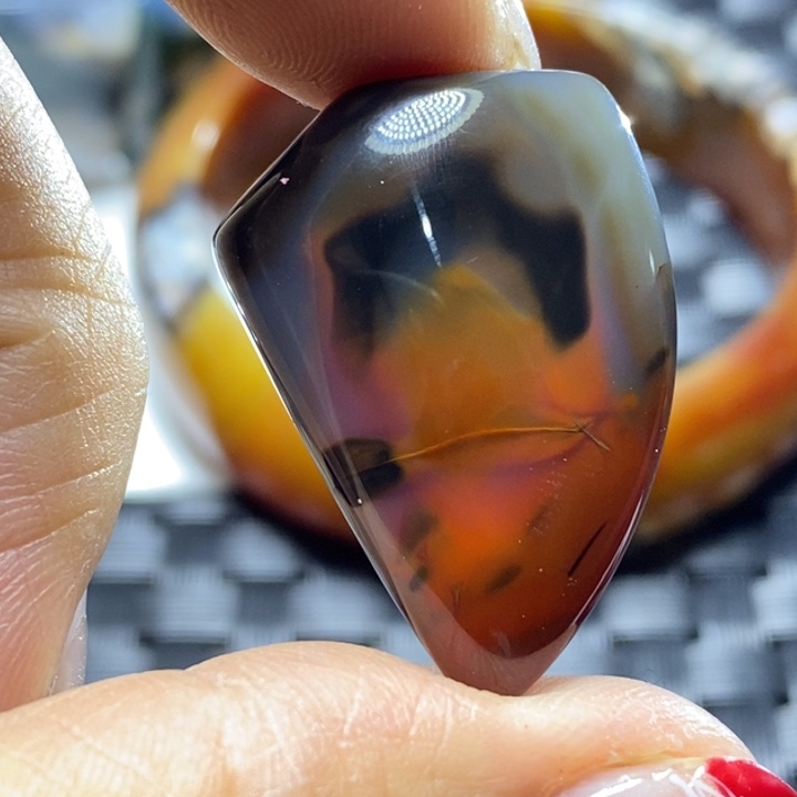 玛瑙/玉髓颈饰足银镀金镶嵌奋*