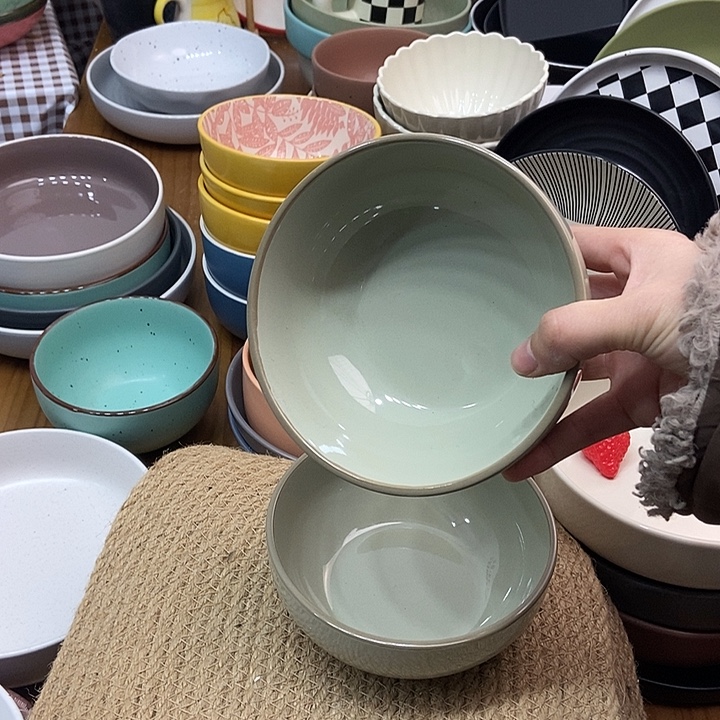 钛合金两只青绿色饭碗5.5英寸两只装