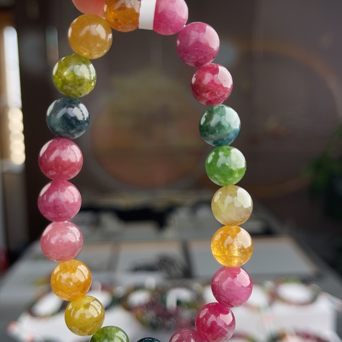 未镶嵌碧玺碧玺9mm