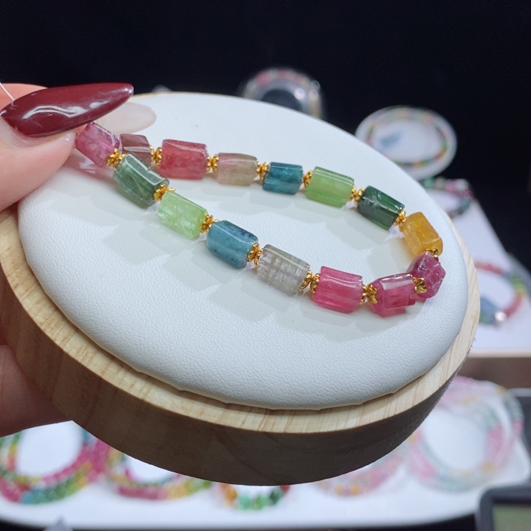 碧玺手链未镶嵌方糖