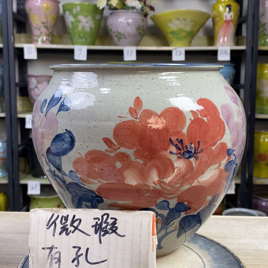 景德镇手工手绘陶瓷花盆