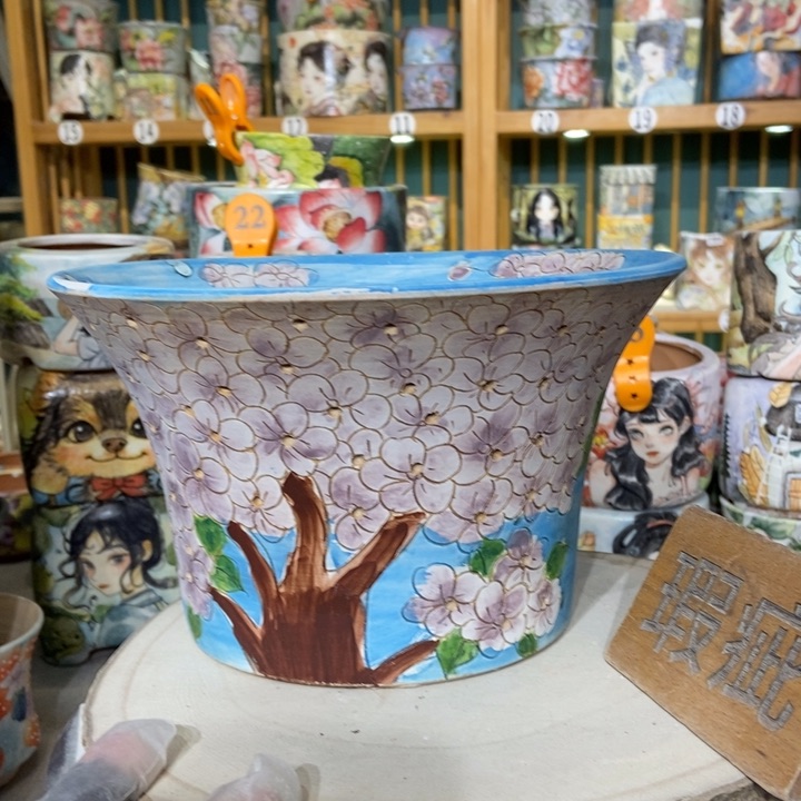 红陶景德镇艺术手绘作品