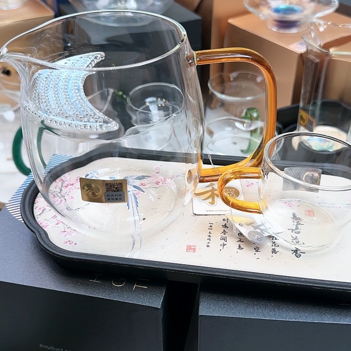 禾器琥珀色澄然煮茶器加小杯