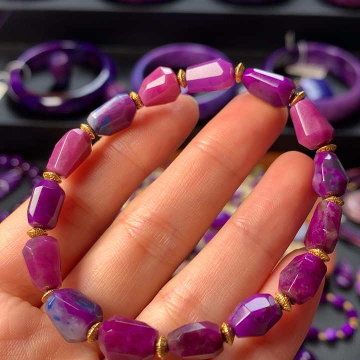 苏纪石（舒俱来）手串18K金镶嵌