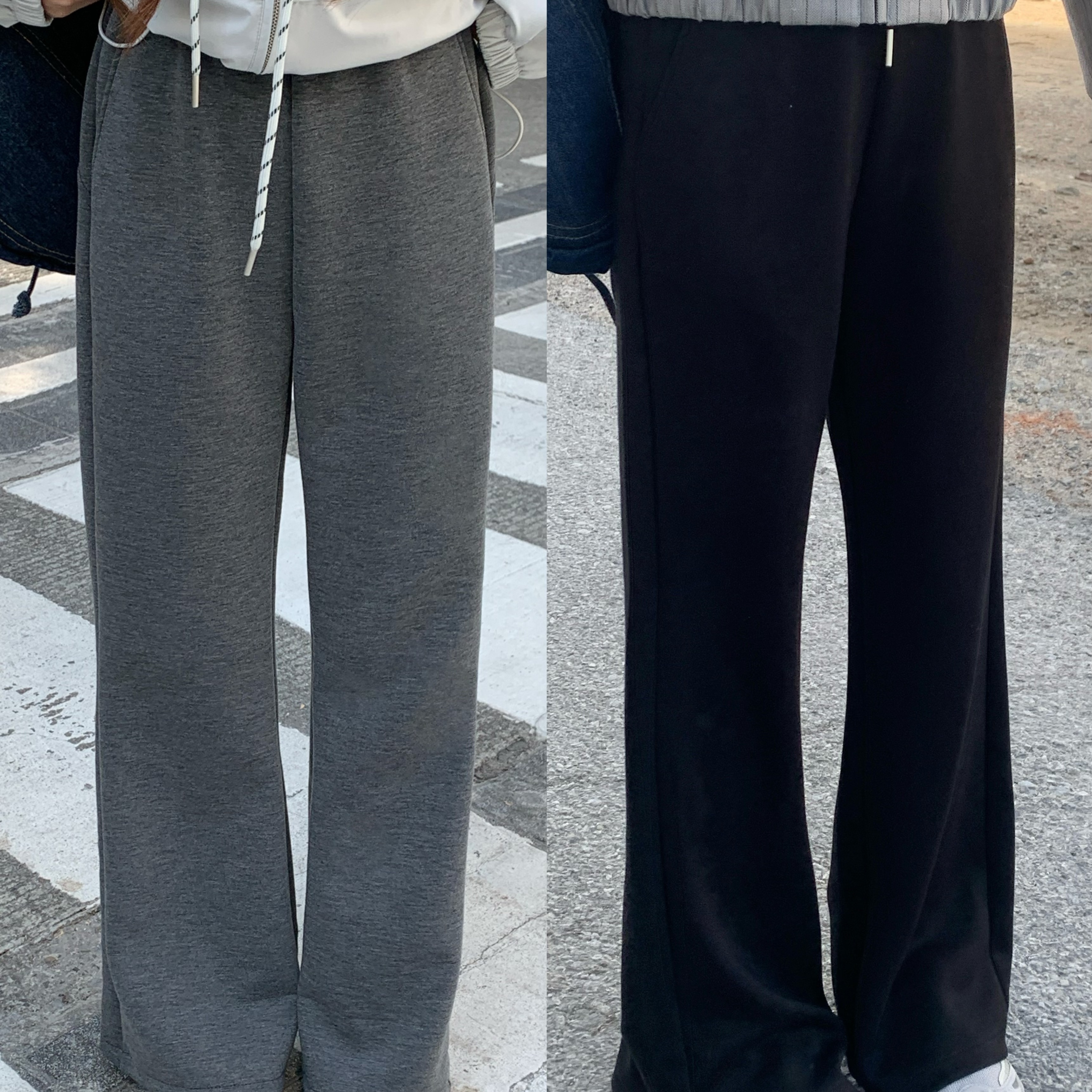 心蓝家 空气层微喇休闲裤小个子2025秋装裤子显高瑜伽裤运动裤150