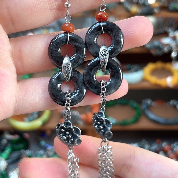 翡翠未镶嵌耳饰饰品