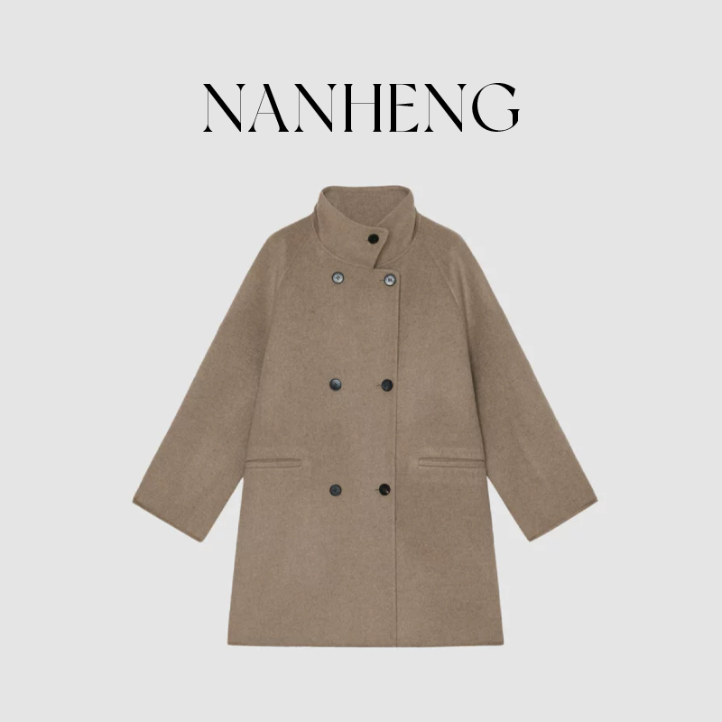 103102女装24新款秋冬款双面呢双排扣大衣时尚休闲经典