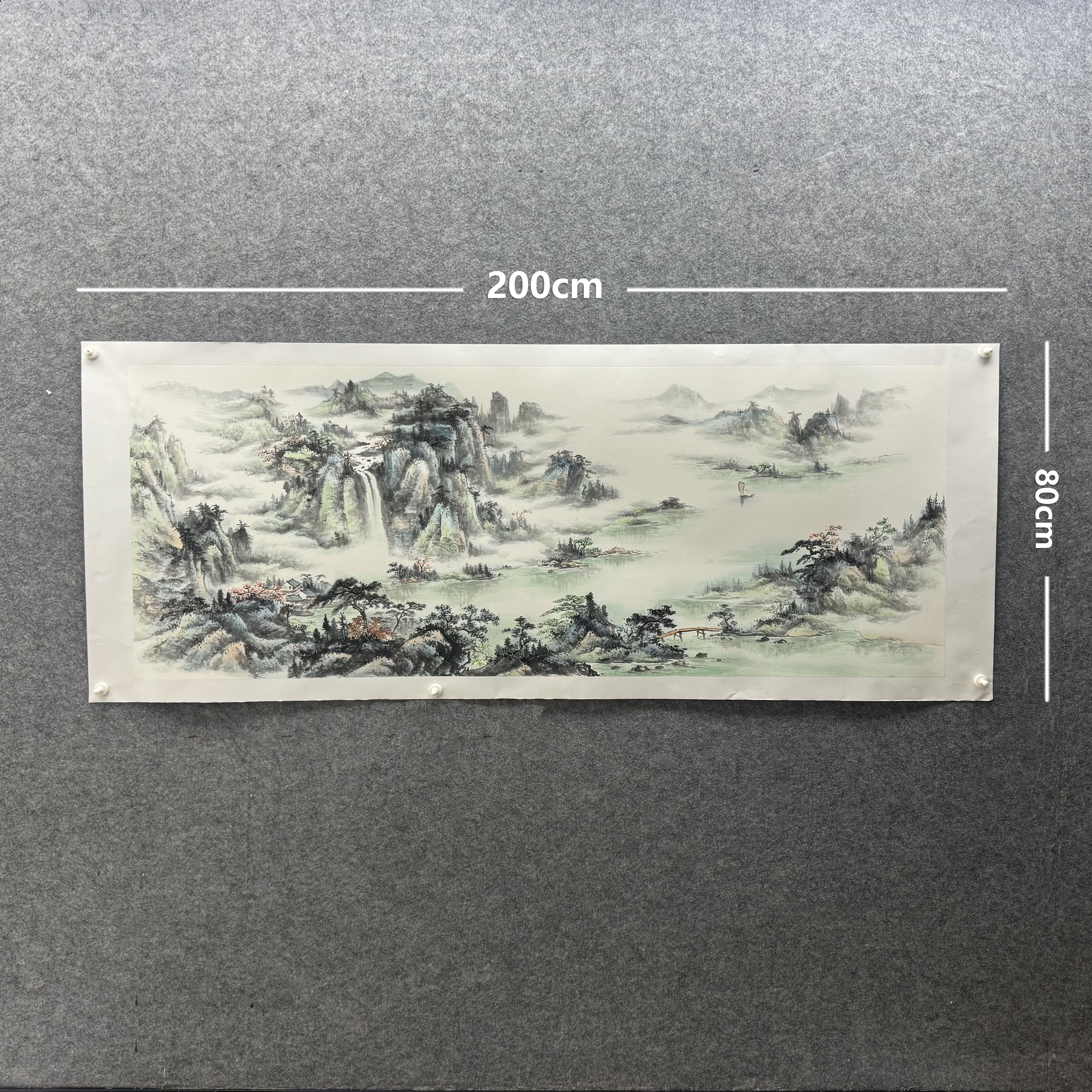 【山水画】张恒禄200*80cm手绘礼盒作品（5）