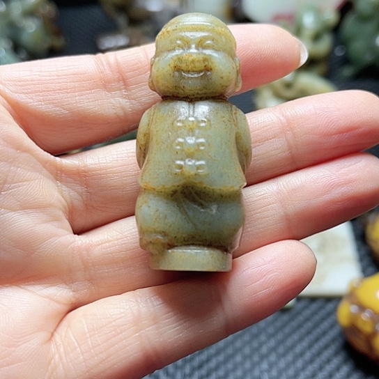 白玉菩提吊坠摆件