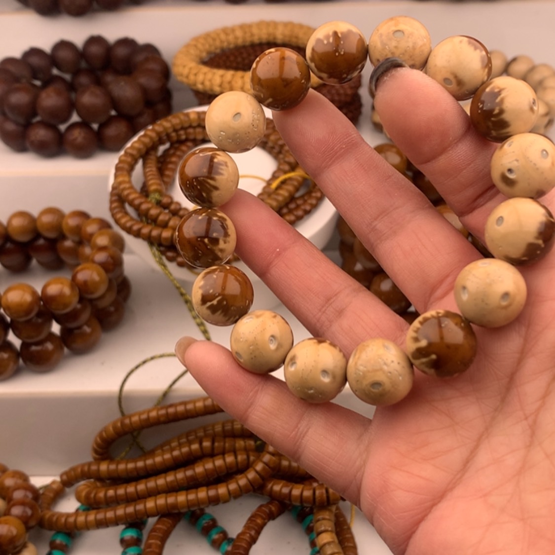 【闪购商品】紫金鼠手串半实心花皮熊猫14