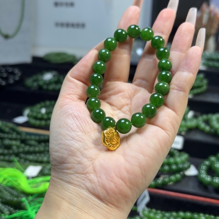 和田玉（碧玉）未镶嵌手链10