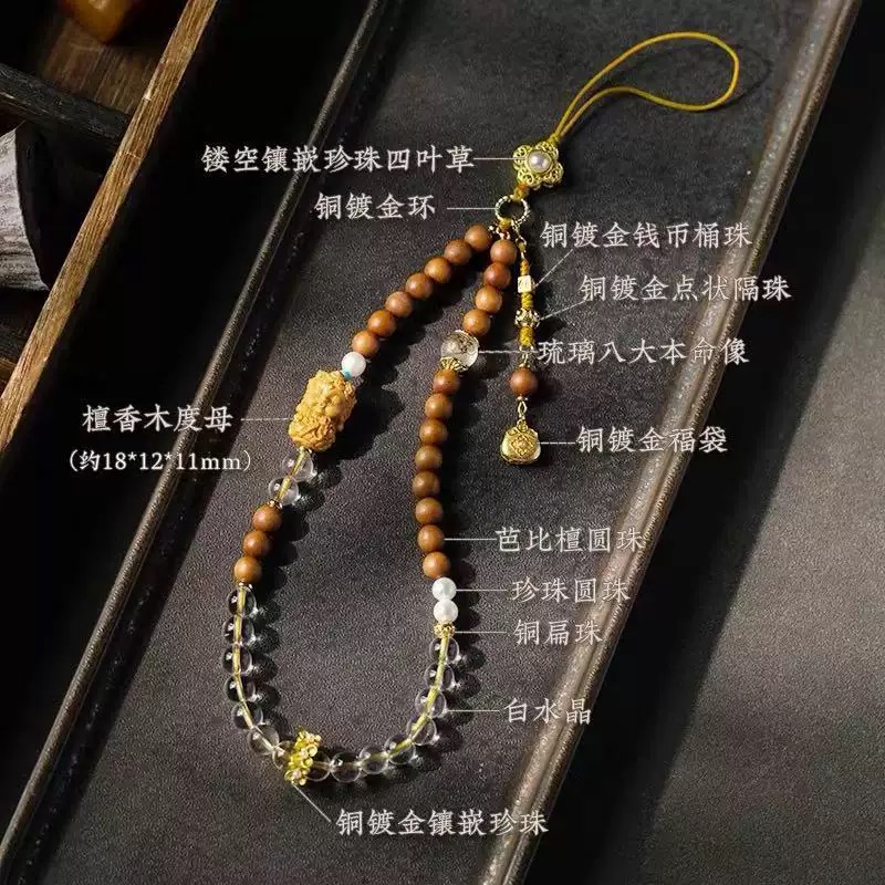 【凰世今传】12生肖八大守护檀香木挂件