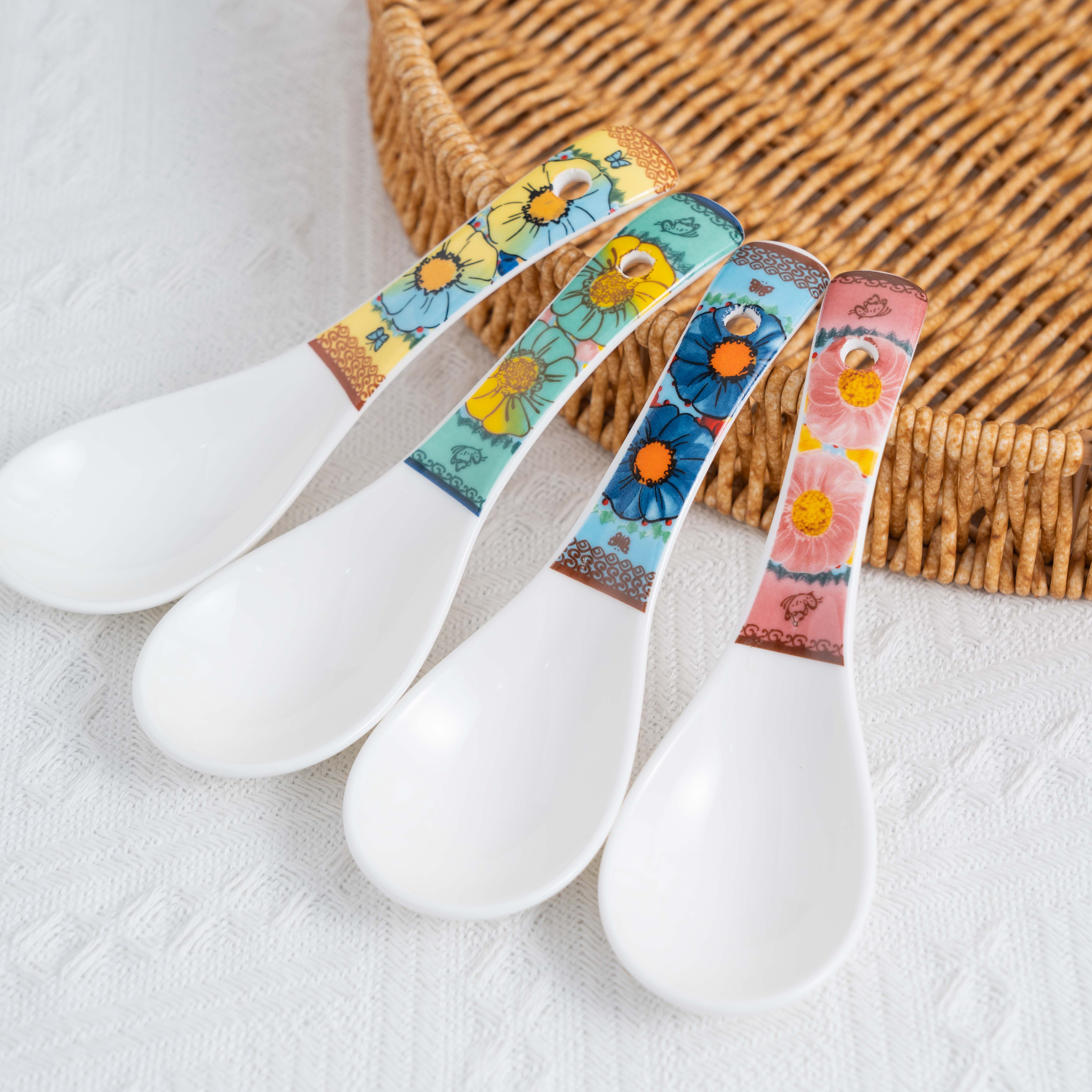 【SILESIA/出口原单】色彩琉璃-小汤勺4个