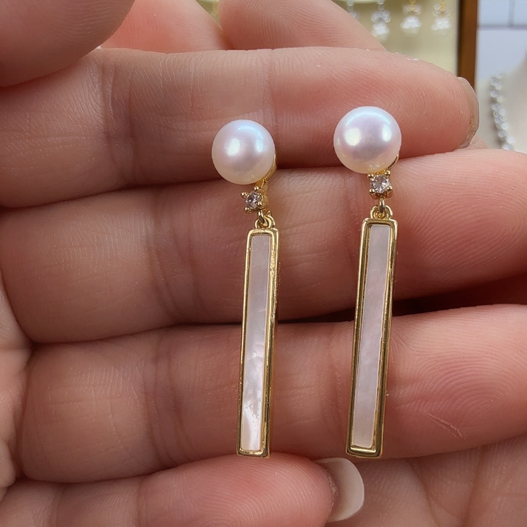 未镶嵌淡水珍珠耳饰