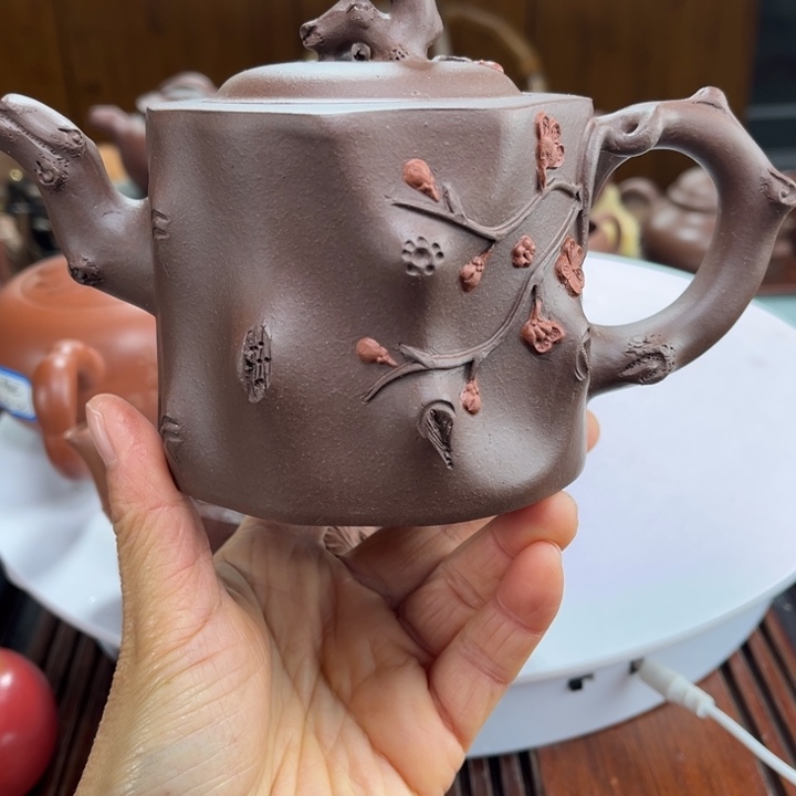 紫砂茶壶紫砂花茶