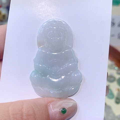 颈饰未镶嵌翡翠知*?观音