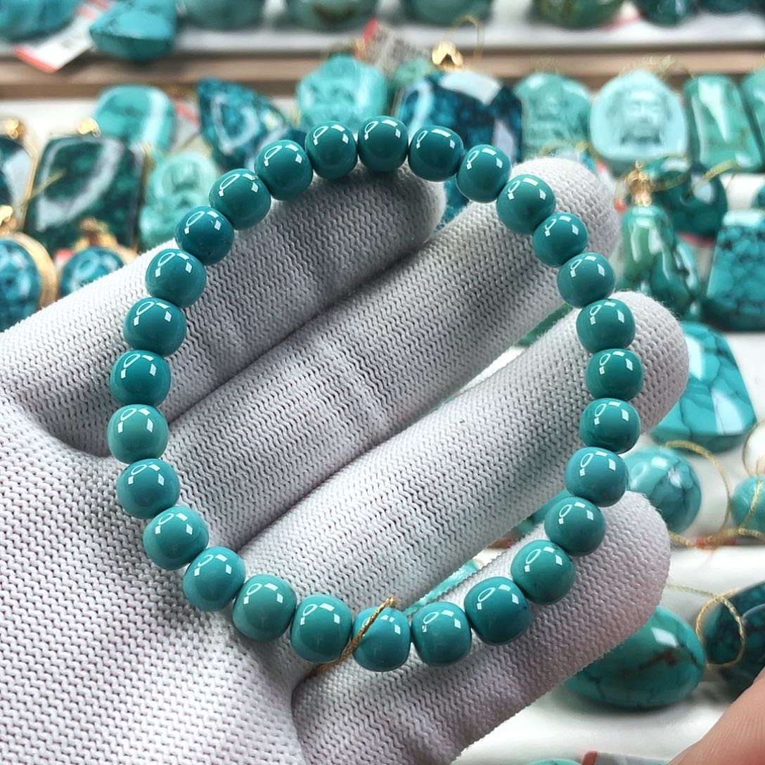 绿松石未镶嵌车挂尺寸7.6